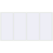 Вікна 4000x2200 мм Altest Pony 375 RAL 9016 Traffic white з двох сторін