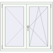 Tilt-and-Turn 1125x1060 mm KORSA ENERGY-SAVING REHAU SYNEGO MD