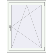 KORSA OPTIMUM REHAU EURO 70 850x1200 mm RAL 9016 Traffic white two-sided