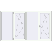 Tilt-and-Turn 2400x1400 mm KORSA ENERGY-SAVING REHAU SYNEGO MD