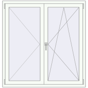 KORSA ENERGY-SAVING REHAU SYNEGO MD 1250x1370 mm