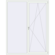 KORSA BRILLANT DESIGN 1800x2300 mm RAL 9016 Traffic white two-sided