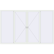 Вікна 3620x2300 мм REHAU SYNEGO MD RAL 9016 Traffic white з двох сторін