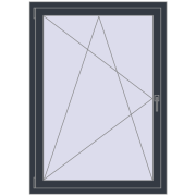 KORSA ENERGY-SAVING REHAU SYNEGO MD 992x1392 mm ANTHRACITE_GREY_STRUKTURAL two-sided