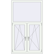 KORSA ENERGY-SAVING REHAU SYNEGO MD 1000x1700 mm RAL 9016 Traffic white two-sided