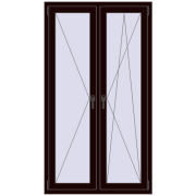 REHAU OPTIMUM EURO-DESIGN 70 980x1750 mm CHOCOLATE_BROWN two-sided