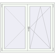 Tilt-and-Turn 1400x1300 mm KORSA ENERGY-SAVING REHAU SYNEGO MD
