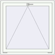 Вікна 1000x1000 мм REHAU Euro 70 RAL 9016 Traffic white з двох сторін