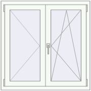 Tilt-and-Turn 1000x1000 mm KORSA ENERGY-SAVING REHAU SYNEGO MD