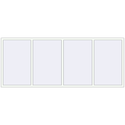 Tilt-and-Turn 3000x1200 mm KORSA OPTIMUM REHAU EURO 70 RAL 9016 Traffic white two-sided