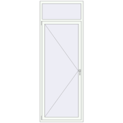 Okna skrzydłowe 900x2500 mm KORSA ENERGY-SAVING REHAU SYNEGO MD RAL 9016 Traffic white dwustronny