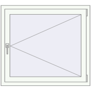 Tilt-and-Turn 1000x900 mm KORSA BRILLANT DESIGN