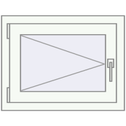 KORSA OPTIMUM REHAU EURO 70 650x500 mm RAL 9016 Traffic white two-sided