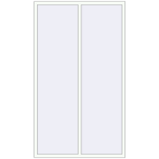 Okna skrzydłowe 1400x2400 mm KORSA BRILLANT DESIGN RAL 9016 Traffic white dwustronny