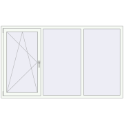 REHAU ENERGY-SAVING SYNEGO MD 2200x1300 mm ANTHRACITE_GREY_STRUKTURAL external