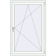 Вікна 900x1400 мм REHAU SYNEGO MD RAL 9016 Traffic white з двох сторін