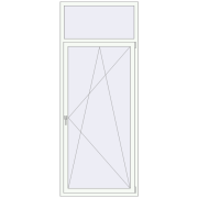 Okna skrzydłowe 1000x2500 mm KORSA OPTIMUM REHAU EURO 70 BLACK_BROWN zewnętrzny