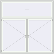 REHAU OPTIMUM EURO-DESIGN 70 2000x2000 mm RAL 9016 Traffic white two-sided