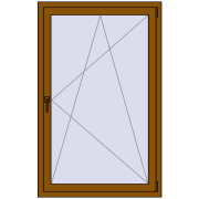 REHAU OPTIMUM EURO-DESIGN 70 1000x1500 mm GOLDEN OAK two-sided