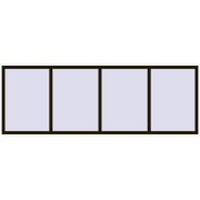 Tilt-and-Turn 3150x1100 mm KORSA BRILLANT DESIGN BLACK_BROWN two-sided