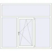 BASE REHAU EURO 60 1800x1600 mm RAL 9016 Traffic white two-sided