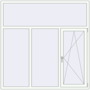 KORSA OPTIMUM REHAU EURO 70 1800x1800 mm GOLDEN OAK external