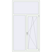 Вікна 1150x2150 мм REHAU Euro 60 RAL 9016 Traffic white з двох сторін