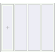 KORSA BRILLANT DESIGN 2000x1800 mm RAL 9016 Traffic white two-sided