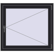 KORSA BRILLANT DESIGN 1000x900 mm BLACK_ULTI-MATT two-sided