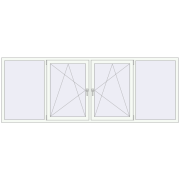 Tilt-and-Turn 3000x1100 mm KORSA OPTIMUM REHAU EURO 70