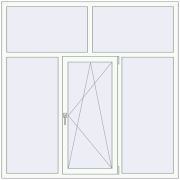 Вікна 1800x1800 мм REHAU Euro 60 RAL 9016 Traffic white з двох сторін
