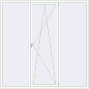 KORSA OPTIMUM REHAU EURO 70 2200x2200 mm RAL 9016 Traffic white two-sided