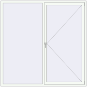 Вікна 2000x2000 мм Altest Pony 375 RAL 9016 Traffic white з двох сторін