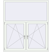 KORSA OPTIMUM REHAU EURO 70 1500x1700 mm RAL 9016 Traffic white two-sided