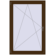 KORSA OPTIMUM REHAU EURO 70 1000x1500 mm DARK_OAK two-sided