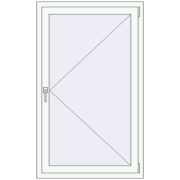 KORSA BRILLANT DESIGN 850x1400 mm RAL 9016 Traffic white two-sided