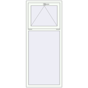 Tilt-and-Turn 750x1800 mm KORSA OPTIMUM REHAU EURO 70 RAL 9016 Traffic white two-sided