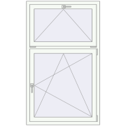 KORSA OPTIMUM REHAU EURO 70 950x1600 mm RAL 9016 Traffic white two-sided