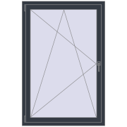 REHAU BRILLANT DESIGN 1000x1500 mm ANTHRACITE_GREY_STRUKTURAL beidseitig