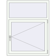 Tilt-and-Turn 960x1250 mm KORSA BRILLANT DESIGN