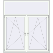 Okna skrzydłowe 1600x1800 mm REHAU EURO 70 RAL 9016 Traffic white dwustronny