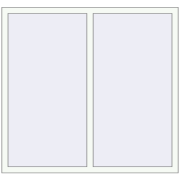 KORSA BRILLANT DESIGN 1350x1330 mm RAL 9016 Traffic white two-sided