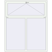 KORSA OPTIMUM REHAU EURO 70 1500x1800 mm RAL 9016 Traffic white two-sided