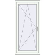 REHAU OPTIMUM EURO-DESIGN 70 680x1350 mm RAL 9016 Traffic white two-sided