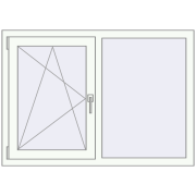 Tilt-and-Turn 1240x870 mm KORSA OPTIMUM REHAU EURO 70