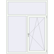 Вікна 1400x1800 мм REHAU SYNEGO MD RAL 9016 Traffic white з двох сторін