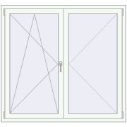 Tilt-and-Turn 1500x1350 mm KORSA OPTIMUM REHAU EURO 70