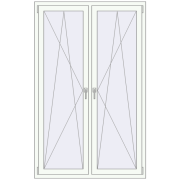 KORSA OPTIMUM REHAU EURO 70 1200x1900 mm RAL 9016 Traffic white two-sided