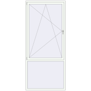 Вікна 1200x2700 мм REHAU Euro 60 RAL 9016 Traffic white з двох сторін