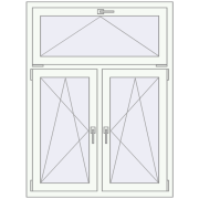 Okna skrzydłowe 1050x1400 mm KORSA OPTIMUM REHAU EURO 70 RAL 9016 Traffic white dwustronny